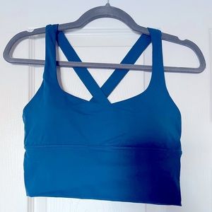 POPFLEX - Sweetheart Crop Bra in Indigo